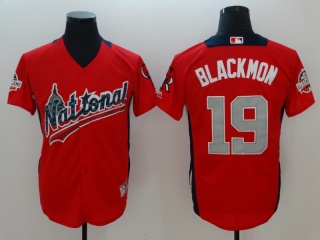 2018 MLB All-Star Scarlet #19 Charlie Blackmon Home Run Derby National League Jersey