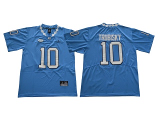 NCAA North Carolina 10 Mitch Trubisky Football Jersey Blue