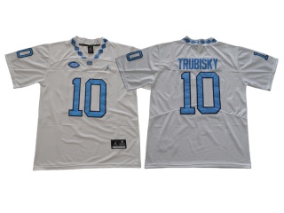 NCAA North Carolina 10 Mitch Trubisky Football Jersey White