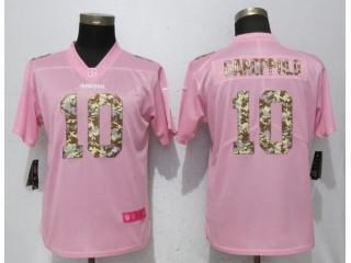 Women San Francisco 49ers #10 Jimmy Garoppolo Football Jersey Pink Love Camouflage Font