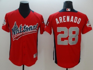 2018 MLB All-Star Scarlet #28 Nolan Arenado Home Run Derby National League Jersey