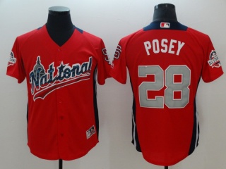 2018 MLB All-Star Scarlet #28 Buster Posey Home Run Derby National League Jersey