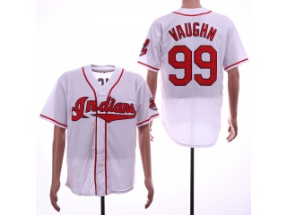 Cleveland Indians #99 Ricky Vaughn Throwback Jersey White
