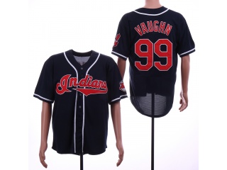 Cleveland Indians #99 Ricky Vaughn Throwback Jersey Blue