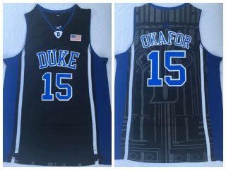 Duke Blue Devils 15 Jahlil Okafor College Basketball Jersey Black