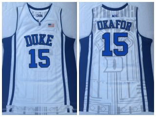 Duke Blue Devils 15 Jahlil Okafor College Basketball Jersey White