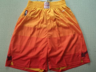 Nike Utah Jazz Basketball Short Orange Rainbow