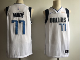 Nike Dallas Mavericks #77 Luka Doncic Swingman Jersey White