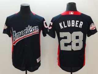 2018 MLB All-Star 28 Corey Kluber Home Run Derby American League Jersey Navy Blue