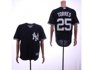 New York Yankees #25 Gleyber Torres Cool Base Jersey Blue