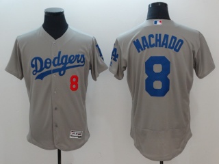 Los Angeles Dodgers #8 Manny Machado Flexbase Jersey Grey