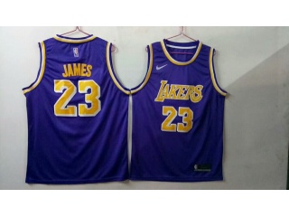Nike Los Angeles Lakers #23 LeBron James New Style Basketball Jersey Purple