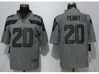 Seattle Seahawks 20 Rashaad Penny Limited Football Jersey Gridiron Gray