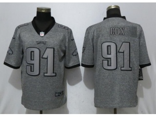 Philadelphia Eagles 91 Fletcher Cox Limited Football Jersey Gridiron Gray