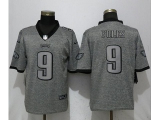 Philadelphia Eagles 9 Nick Foles Limited Football Jersey Gridiron Gray