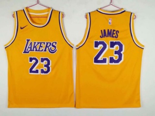 Nike Los Angeles Lakers 23 LeBron James Basketball Jersey Yellow New Style