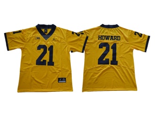 Michigan Wolverines 21 Desmond Howard College Football Jersey 2018 Gold Vapor