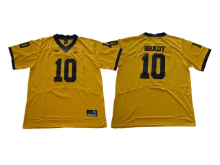 Michigan Wolverines 10 Tom Brady College Football Jersey 2018 Gold Vapor