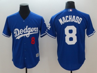 Los Angeles Dodgers #8 Manny Machado Cool Base Jersey Blue
