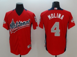 2018 MLB All-Star Scarlet #4 Yadier Molina Home Run Derby National League Jersey