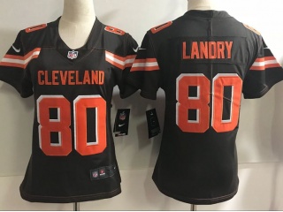 Cleveland Browns #80 Jarvis Landry Woman Vapor Untouchable Limited Jersey Brown