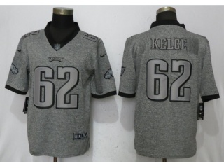 Philadelphia Eagles 62 Jason Kelce Football Jersey Gridiron Gray Limited