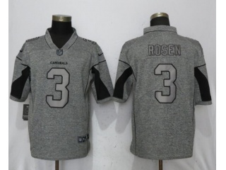 Arizona Cardinals 3 Josh Rosen Football Jersey Gridiron Gray Limited