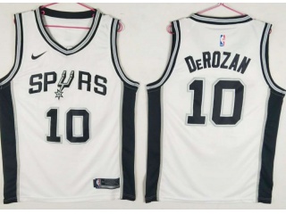 Nike San Antonio Spurs #10 Demar DeRozan Swingman Jersey White