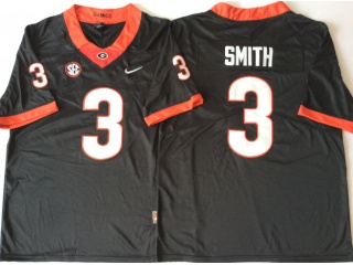 Georgia Bulldogs #3 Roquan Smith Black Jersey