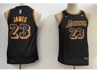 Nike Youth Los Angeles Lakers #23 LeBron James Jersey Black