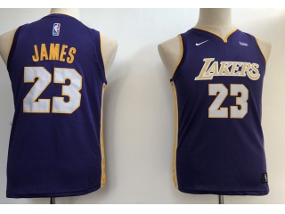 Nike Youth Los Angeles Lakers #23 LeBron James Jersey Purple