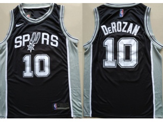 Nike San Antonio Spurs #10 Demar DeRozan Swingman Jersey Black