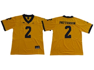 NCAA Michigan Wolverines 2 Shea Patterson Football Jersey Gold