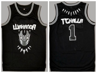 The Black Panther Wakanda 1 T'Challa Movie Basketball Jersey