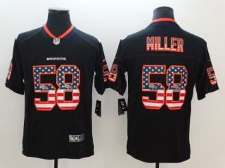 Denver Broncos #58 Von Miller USA Flag Vapor Limited Jersey Black