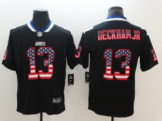 New York Giants #13 Odell Beckham Jr.USA Flag Vapor Limited Jersey Black