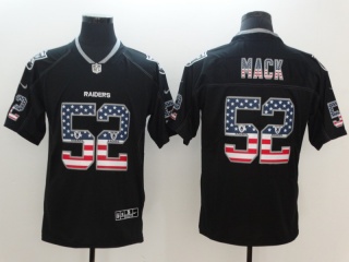 Oakland Raiders #52 Khalil Mack USA Flag Vapor Limited Jersey Black