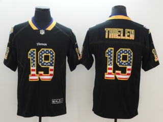 Minnesota Vikings #19 Adam Thiele USA Flag Vapor Limited Jersey Black