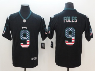 Philadelphia Eagles #9 Nick Foles USA Flag Vapor Limited Jersey Black