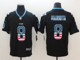 Tennessee Titans #8 Marcus Mariota USA Flag Vapor Limited Jersey Black