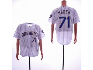 Milwaukee Brewers #71 Josh Hader Cool Base Jerseys White