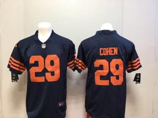 Chicago Bears #29 Tarik Cohen Men's Vapor Untouchable Limited Jersey Blue With Orange Number