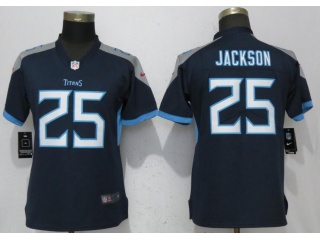 Womens Tennessee Titans 25 Adoree Jackson Vapor Limited Jersey Navy Blue