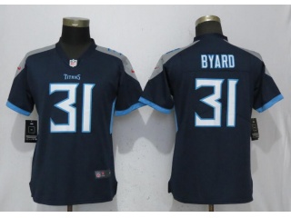 Womens Tennessee Titans 31 Kevin Byard Vapor Limited Jersey Navy Blue