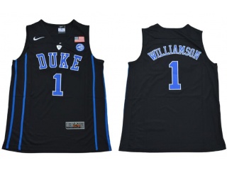 Duke Blue Devils 1 Zion Williamson College Basketball Jersey Black