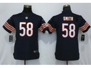 Women Chicago Bears 58 Roquan Smith Vapor Untouchable Limited Jersey Blue