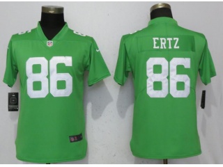 Women Philadelphia Eagles 86 Zach Ertz Vapor Untouchable Limited Jersey Apple Green