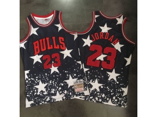 Nike Chicago Bulls 23 Michael Jordan James Basketball Jersey Black Independence Day AU Swingman
