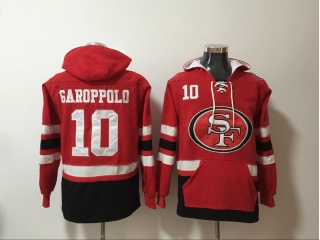 San Francisco 49ers 10 Jimmy Garoppolo Football Hoodie Red