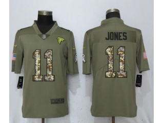 Atlanta Falcons 11 Julio Jones Jersey Olive Camo Salute To Service Limited